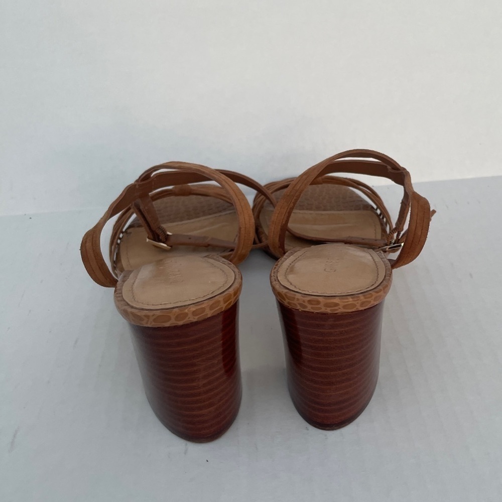 GIBSON LATIMER CORDELIA BROWN SHEEP LEATHER SANDALS SIZE 8 - Picture 7 of 15